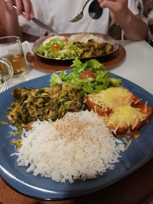 Seitan com queijo vegan at Gosto Superior in Braga