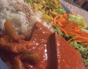 Seitan dish  at Gosto Superior in Braga