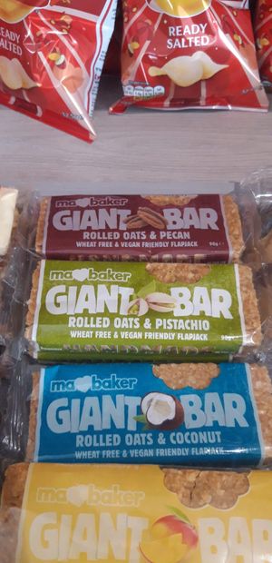 Vegan flapjack at The Glass Cafe in Edinburgh