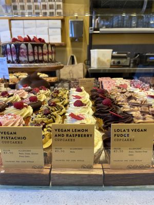 Vegan cupcakes   at Lola's Bakery in North West London
