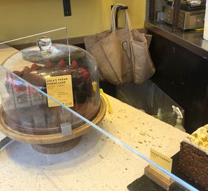 Vegan carrot and chocolate fudge cakes!  at Lola's Bakery in North West London