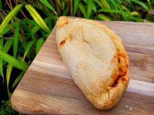 Spiced Veg Pasty. at Llangollen Oggie Shop & Fine Foods in Llangollen