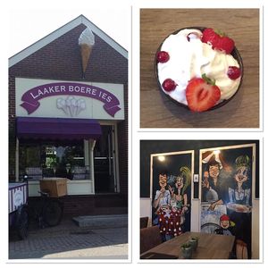 Outside and inside. at IJssalon Laaker Boere ies in Ohe En Laak