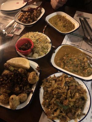 Favourite was the cashew dish in the right. Also loved the mushrooms (bottom left) but all excellent!   at The Coconut Tree in Bristol