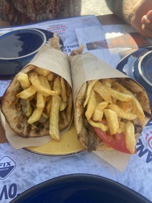 Vegan gyros!  at Allas Souvlaki & More in Paros