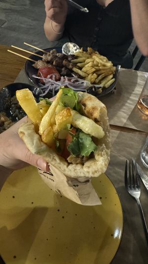   at Allas Souvlaki & More in Paros