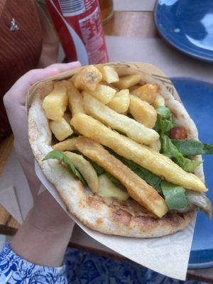 Vegan gyros  at Allas Souvlaki & More in Paros