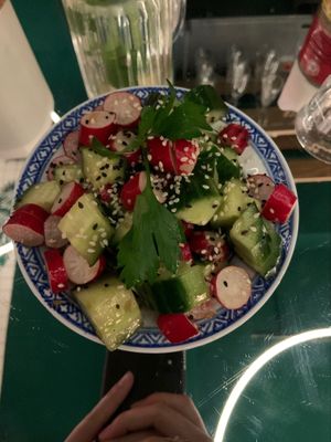 Cucumber & radish salad at Petit Bao in Paris