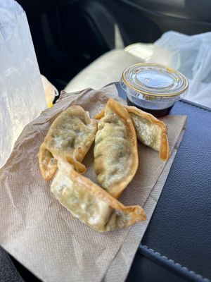 Vegan dumplings 🥟   at Cravings Deli in Portage