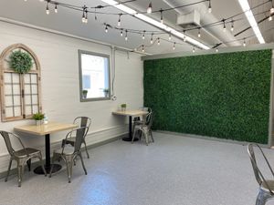 Cute indoor dining area at Churros Tinoco in East Dundee