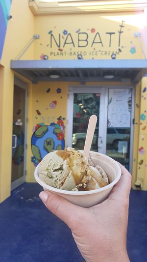 Pistachio and caramel at Nabati in Miami