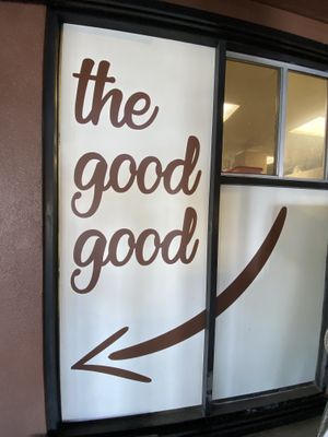 Follow the arrow!  at Val's Vegan Bake Shop in Hollywood