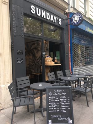 Outside  at Sunday's Coffee in Paris