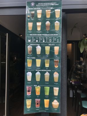 Beverages at Sunday's Coffee in Paris