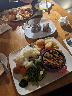 Vegan gravy at The Carvery in Torremolinos