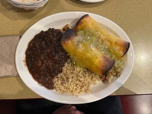 Potato and Garlic Enchilada  at The Pepper Sisters in Bellingham