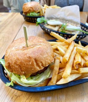 Vegan burgers and salt and pepper tofu baos at The Guildford Hotel in Guildford