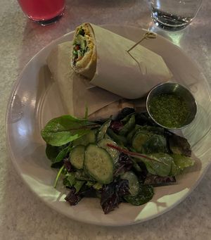 mediterranean wrap.. the chutney was the best part   at True Food Kitchen in Phoenix