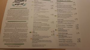 Starters (vg=vegan) at Lorraine's Magic Hill in Kefalonia