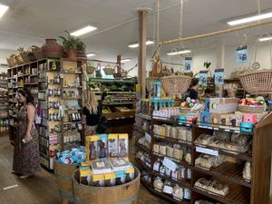 Inside at Santos Cafe in Mullumbimby