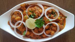 Chana Masala at  Aniyor Vegetarian in Pokhara