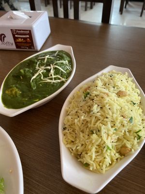 Palak paneer at  Aniyor Vegetarian in Pokhara