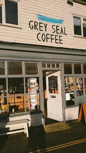 Outside at Grey Seal Coffee in Sheringham