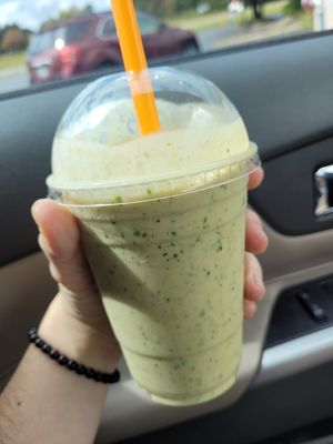 Big Boi (PB and Spinach and Flaxseed) Smoothie at Frannie's Vegan Cafe in Johnson City