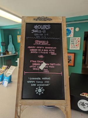 Weekly special at Frannie's Vegan Cafe in Johnson City
