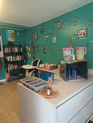 Drink station at Frannie's Vegan Cafe in Johnson City