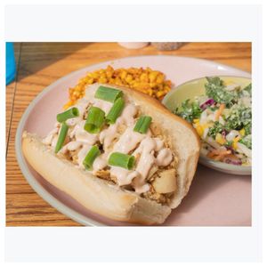 Landon’s Lobster Roll at Frannie's Vegan Cafe in Johnson City