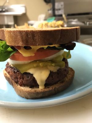 Frannie’s Ground Round  at Frannie's Vegan Cafe in Johnson City