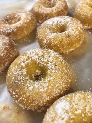 Lemon Mandarin Orange Doughnuts  at Frannie's Vegan Cafe in Johnson City