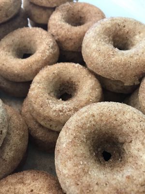 Apple Cider Doughnuts  at Frannie's Vegan Cafe in Johnson City