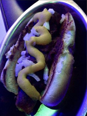 Vegan Detroit style coney   at Laika Dog in Detroit