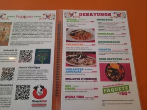 Menu 1 at Veggicano Plant Based in Mexico City