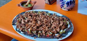 Tlayuda at Veggicano Plant Based in Mexico City