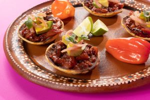 Panuchos de jackfruit at Veggicano Plant Based in Mexico City