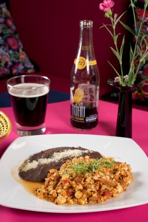 Tofu a la Mexicana at Veggicano Plant Based in Mexico City
