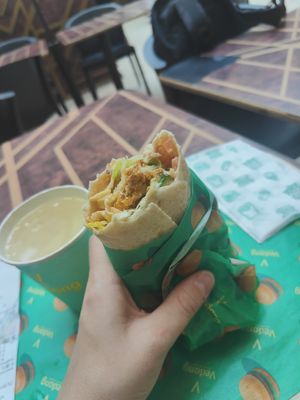 Vegan Chicken wrap at Vedang - green burger | Alexa in Berlin