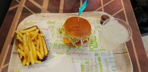 Menu 1 with "chicken"  burger at Vedang - green burger | Alexa in Berlin