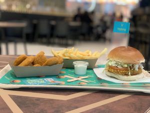 The Nuggets & Chick Burger with Vedang Mayo!  at Vedang - green burger | Alexa in Berlin