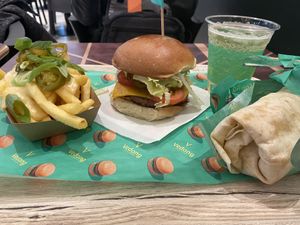 Chili cheese fries , beyond meat burger , wrap  at Vedang - green burger | Alexa in Berlin