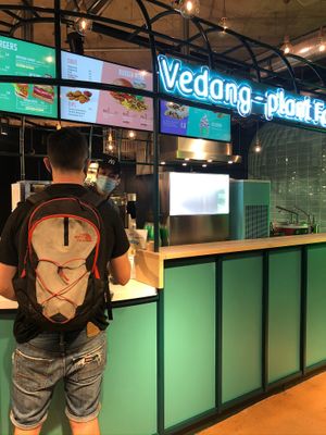 Trendy feel and futuristic vibe.  at Vedang - green burger | Alexa in Berlin