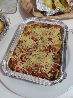 Vegan 'lasagne' at Senhor Frog's in Albufeira