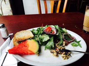 . at Cafe Leila in Berkeley