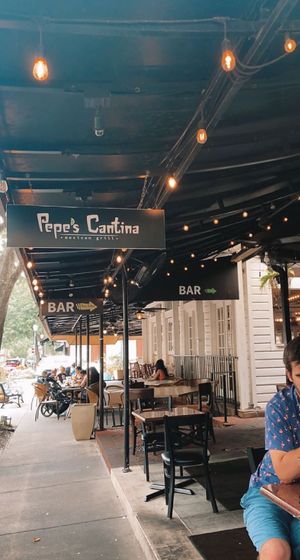 outside seating   at Pepe's Cantina in Winter Park