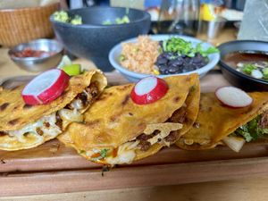 Vegan Birria Tacos  at Pepe's Cantina in Winter Park