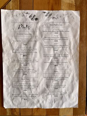 Menu page 1 of 2, February 2020 at Roots in Jardin