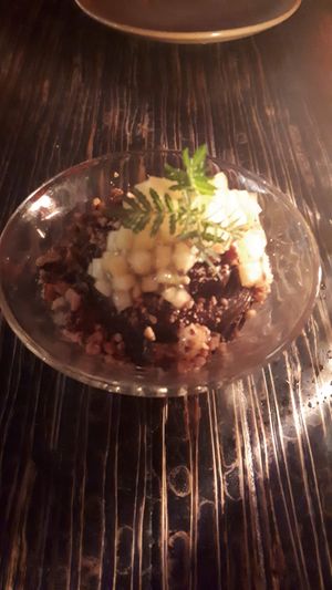 Avocado chocolate mousse at Boom + Batten in Victoria